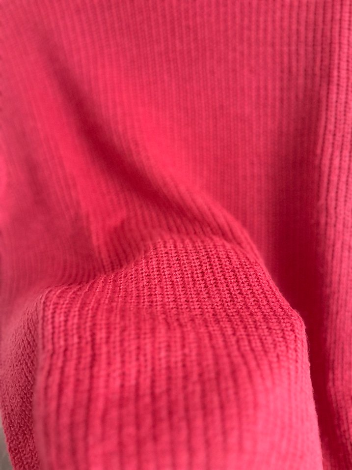 Pembe Boğazlı Triko Kadın Kazak - Görsel 2