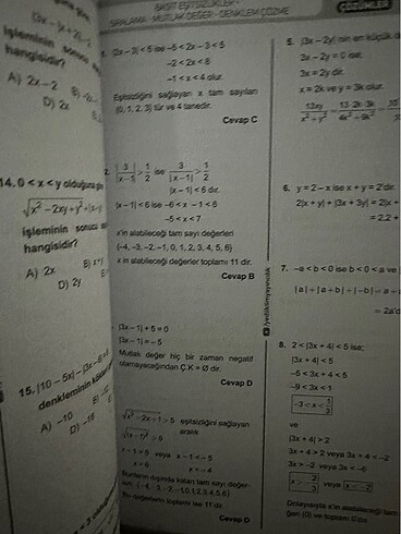  Yediiklim KPSS matematik soru bankası bumerang serisi