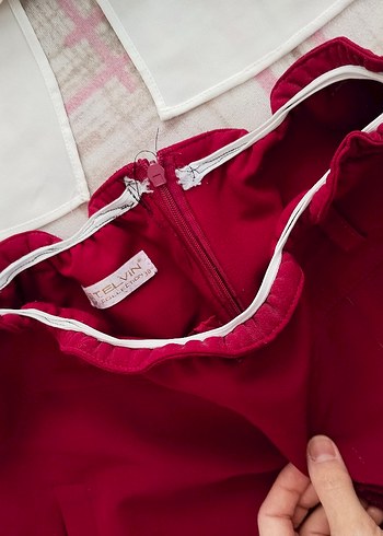 bordo etekli takım - Görsel 2