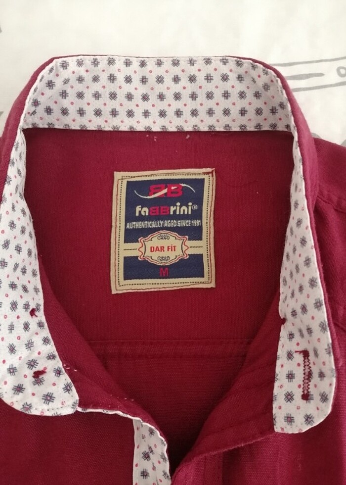 Bordo gömlek  - Görsel 2