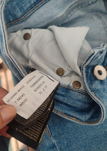 31 Beden Mavi Denim Kadın Pantolon