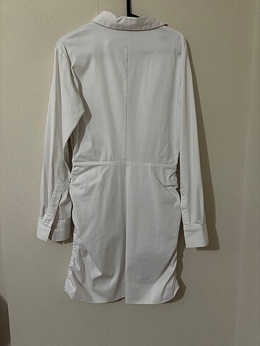m Beden beyaz Renk Zara Beyaz gömlek model mini elbise