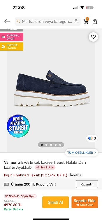Valmenti erkek ayakkabı