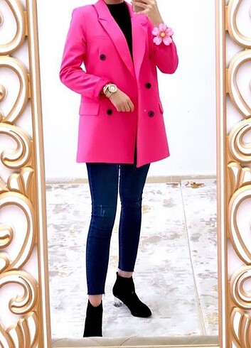 Pembe blazer ceket