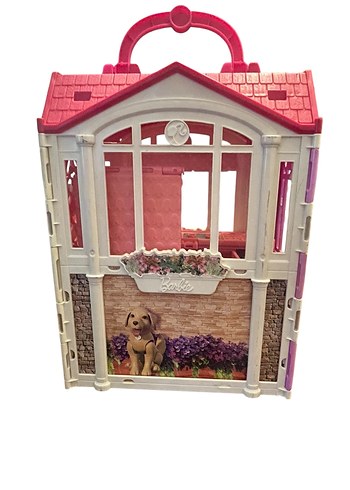 BARBİE Renkli Pembe Oyuncak Ev Seti - Görsel 5