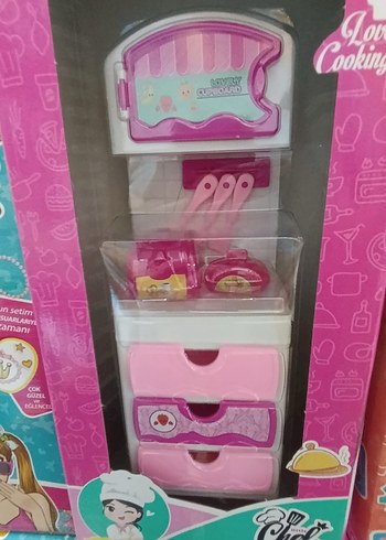 Renkli Pembe Çocuk Mutfak Seti