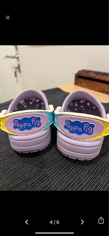 23 Beden mor Renk Peppa pig crocs
