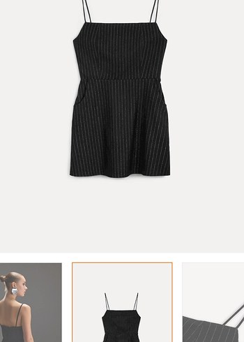 Zara Siyah Mini Elbise