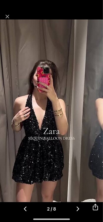 s Beden zara pullu payetli elbise