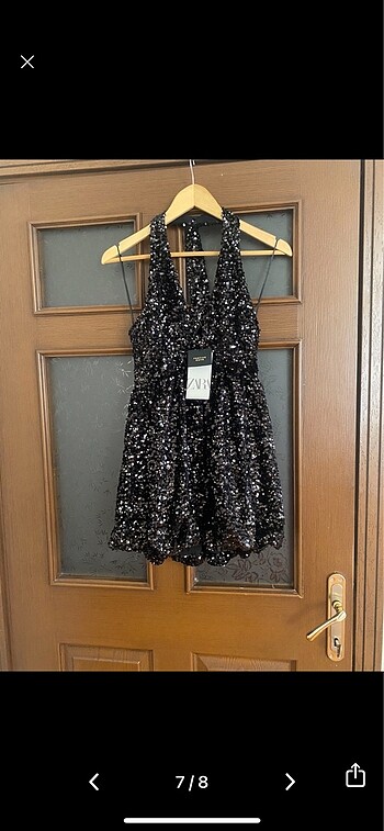 zara pullu payetli elbise