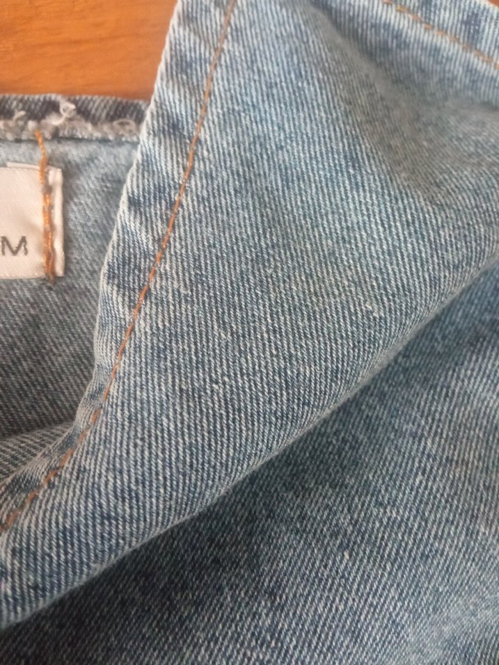 Mavi Denim Askılı Midi Elbise - Görsel 3