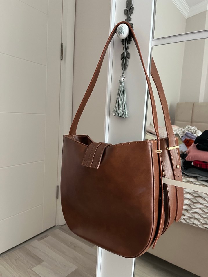 OXXO Kahverengi Tokalı Deri Kadın Çanta - Görsel 2