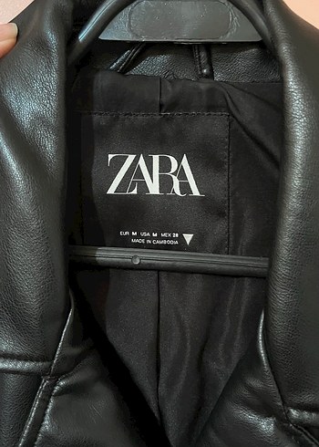 Kadın Siyah Biker Deri Ceket - Görsel 4