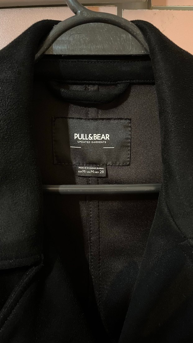 PULL BEAR Siyah Süet Kadın Biker Ceket - Görsel 4