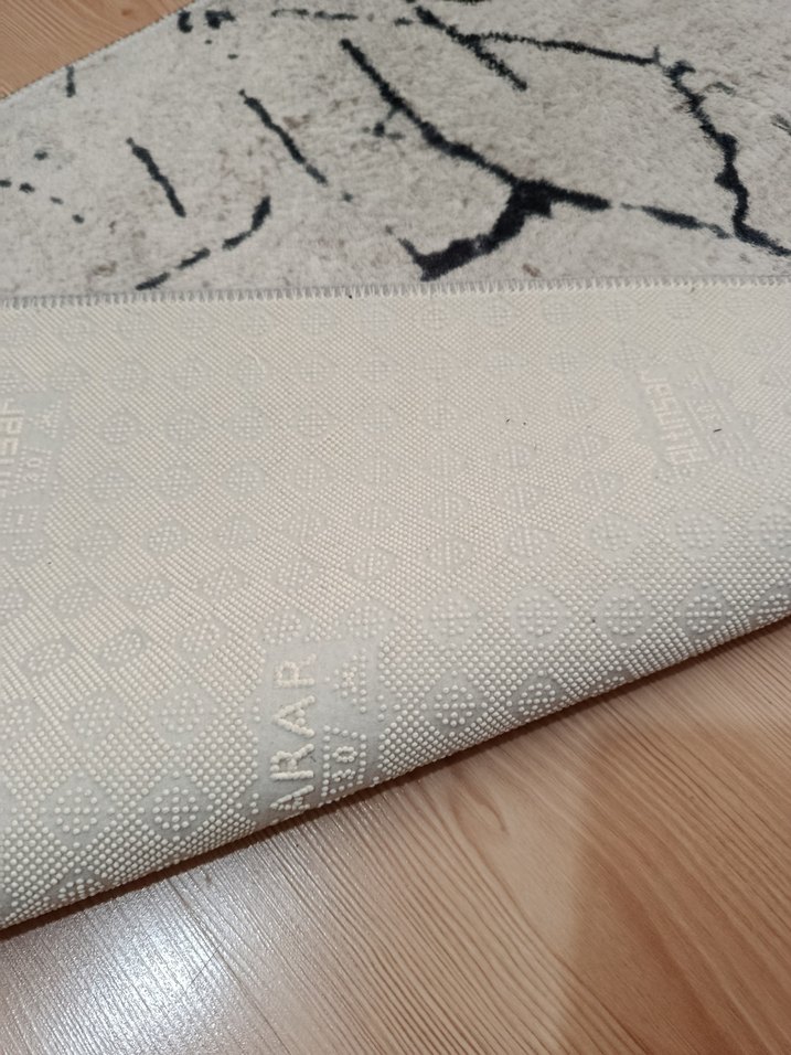 Gri Baskılı Modern Halı - Görsel 2