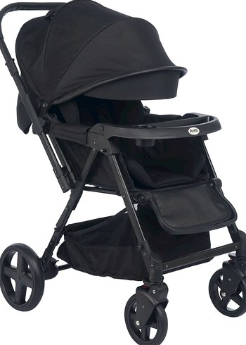 Siyah cift yönlü  Bebek Arabası - Görsel 4