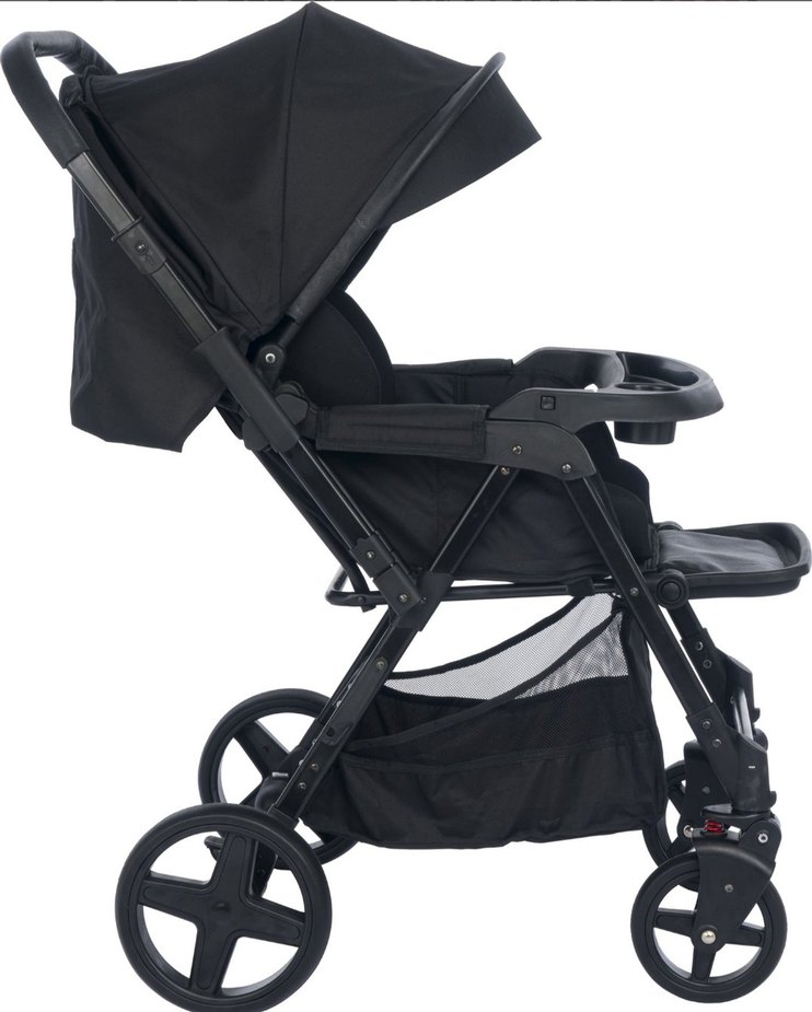 Siyah cift yönlü  Bebek Arabası - Görsel 3