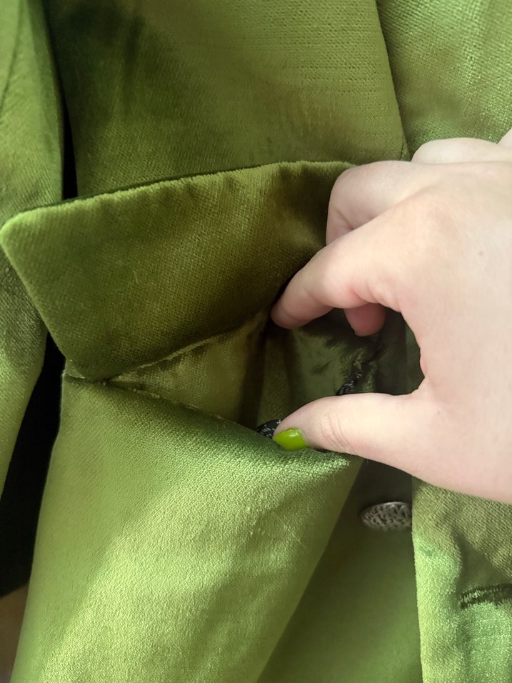 Düğmeli Uzun Yeşil Kadın Blazer - Görsel 4