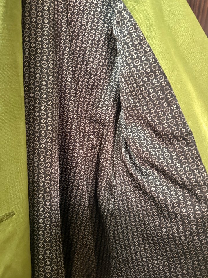 Düğmeli Uzun Yeşil Kadın Blazer - Görsel 3