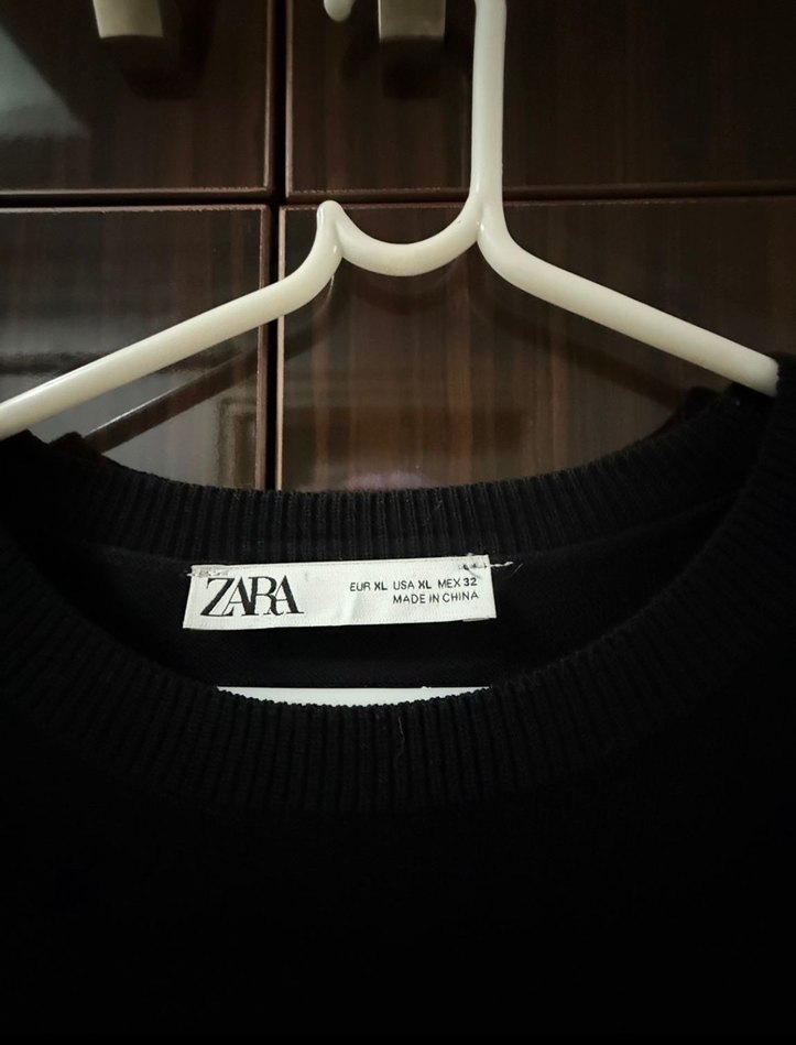 Uzun Kollu Siyah Beyaz Çizgili Triko Elbise - Görsel 3