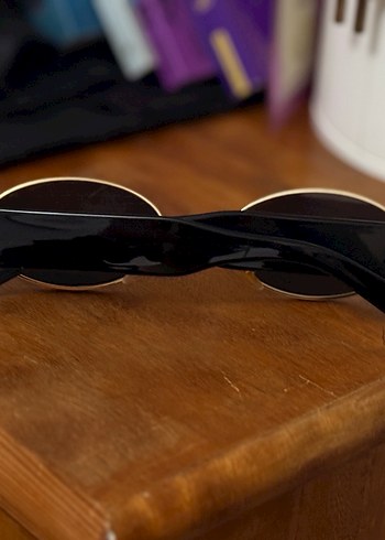 Parlak Altın Tokalı Retro Kadın Gözlüğü - Görsel 3