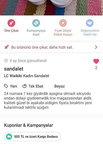 24 Beden beyaz Renk Çocuk Sandalet