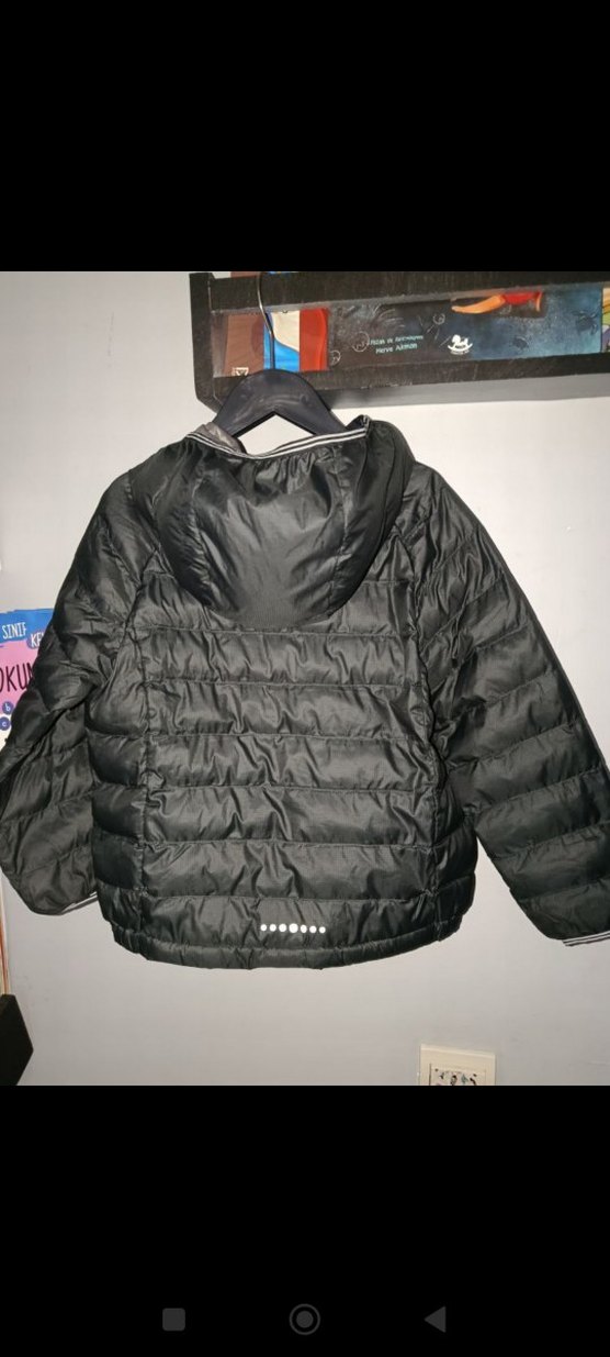 Siyah Erkek Çocuk Fermuarlı Mont - Görsel 2