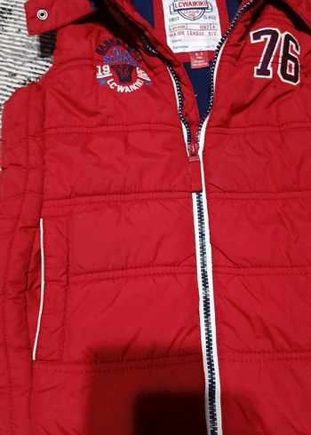 Kırmızı Erkek Çocuk Fermuarlı Yelek - Görsel 3