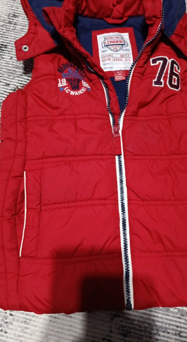 Kırmızı Erkek Çocuk Fermuarlı Yelek - Görsel 3