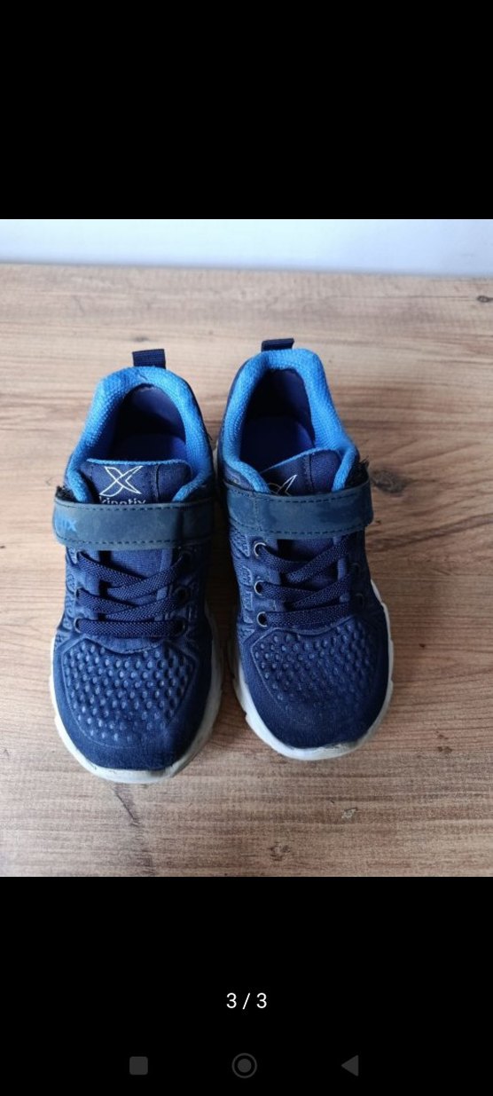 Erkek Çocuk Mavi Cırtlı Spor Ayakkabı - Görsel 3