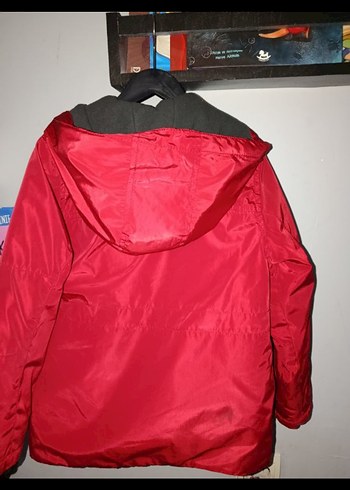 Kırmızı Erkek Çocuk Düğmeli Mont - Görsel 2