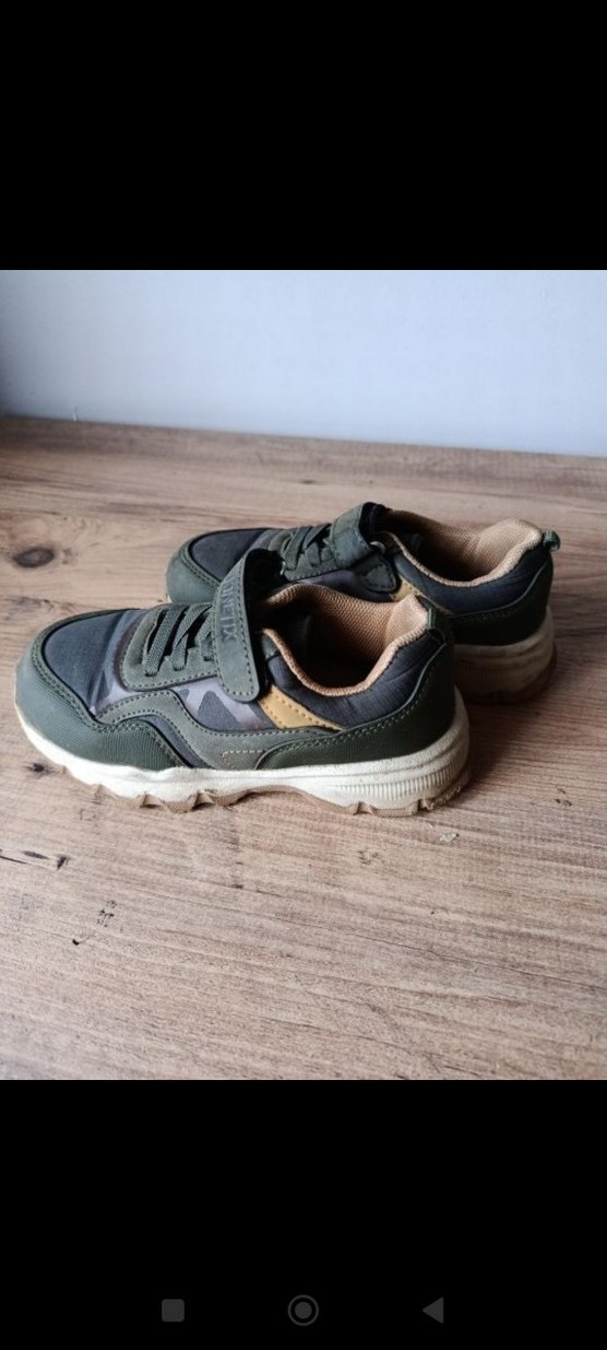 Haki Erkek Çocuk Kışlık Spor Ayakkabı Cırtcırtlı - Görsel 2