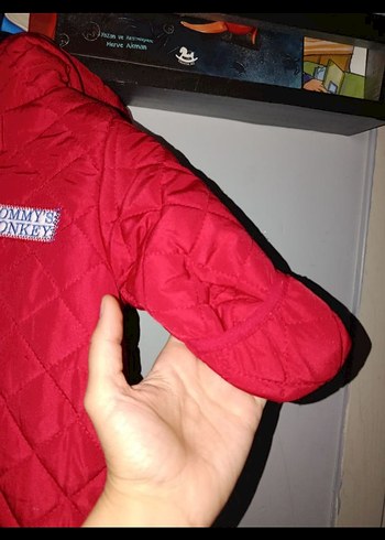 Nakışlı Kırmızı Bebek Tulum Mont - Görsel 3