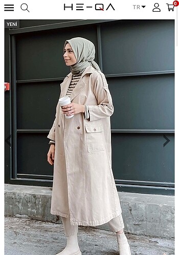 Heqa denim trençkot