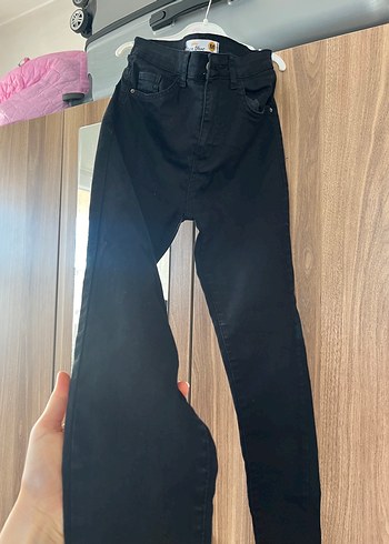 Siyah Kadın Dar Kesim tam boy Kot Pantolon - Görsel 2