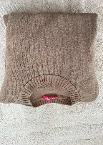 Bej Örgü uzun  Kadın Kazak - Görsel 2