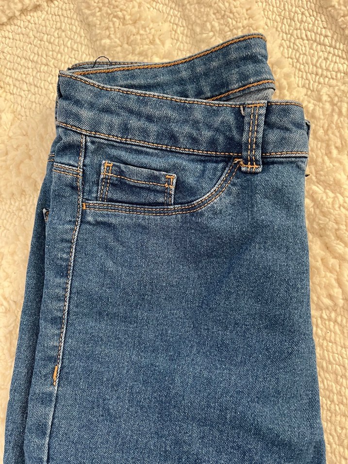 Kadın Mavi Midi Boy Denim Jean Pantolon - Görsel 3