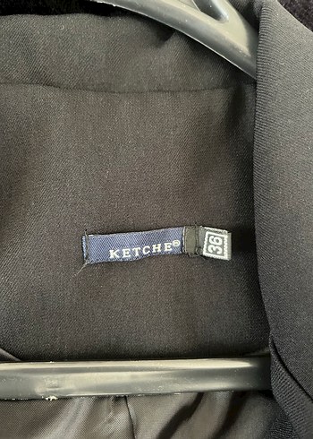 Siyah Tüylü Uzun Kadın Blazer Ceket pantolon takım - Görsel 3