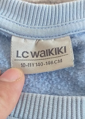 10 Yaş Beden Mavi Kız Çocuk Unicorn Baskılı Sweatshirt