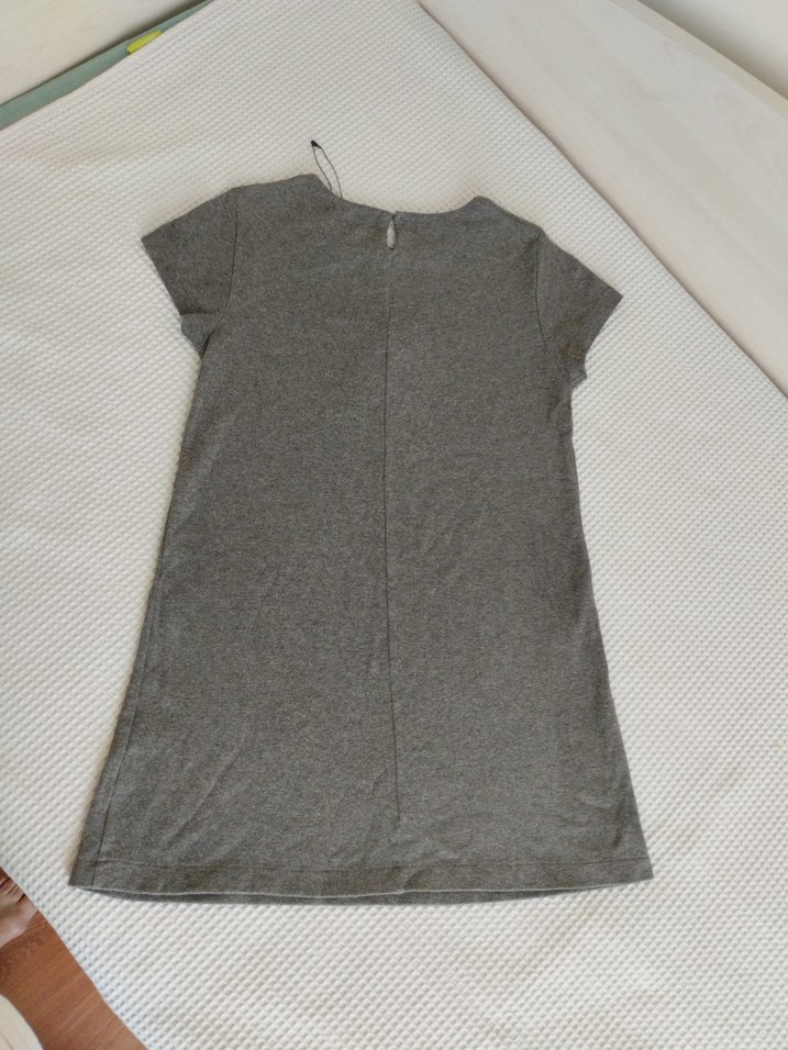 Zara 13-14 beden  marka Kız Çocuk Gri Kısa Kollu Elbise - Görsel 4