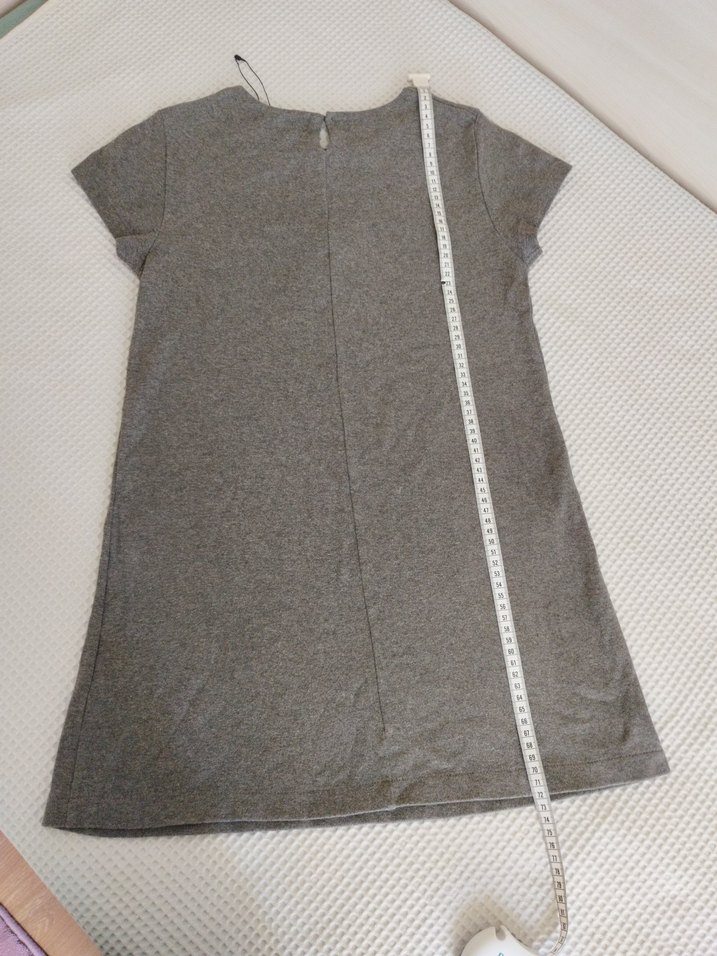 Zara 13-14 beden  marka Kız Çocuk Gri Kısa Kollu Elbise - Görsel 5