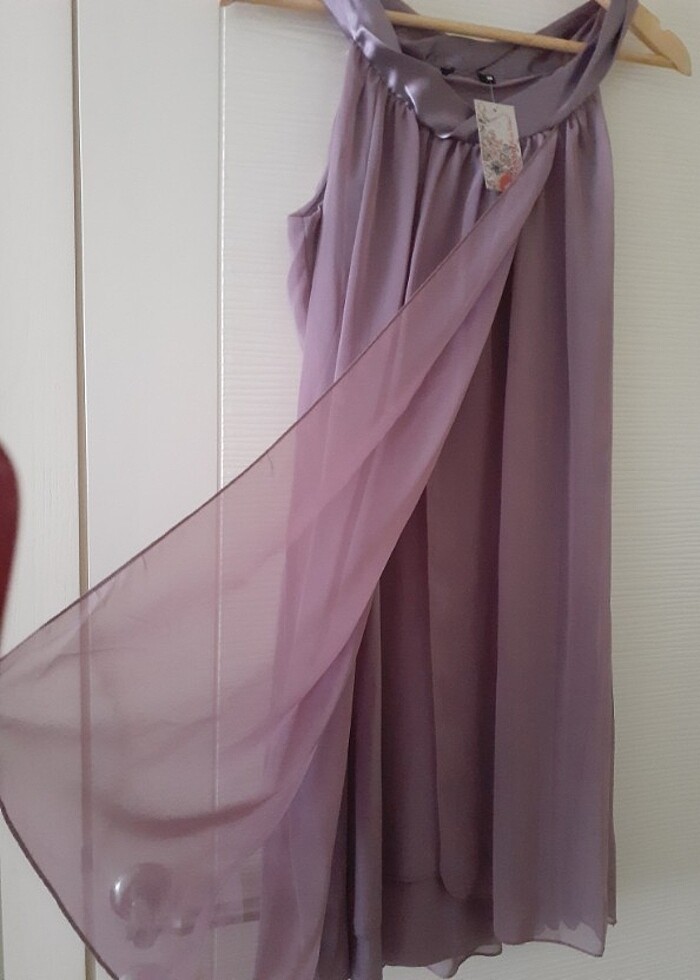 Şifon şık elbise - Görsel 2