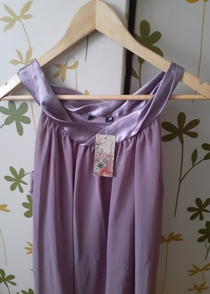 Şifon şık elbise - Görsel 5