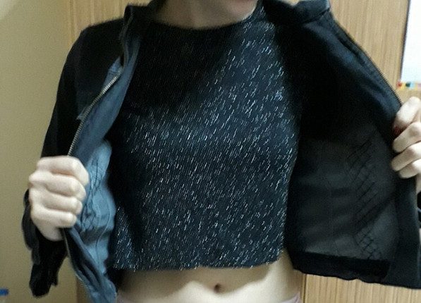 Simli crop bluz