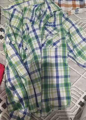 Erkek Kısa Kollu Kareli Gömlek - Görsel 8