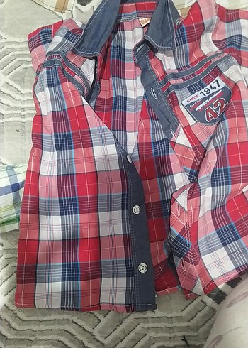 Erkek Kısa Kollu Kareli Gömlek - Görsel 9