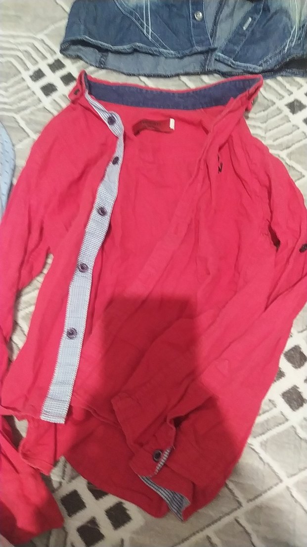 Erkek Kısa Kollu Kareli Gömlek - Görsel 4