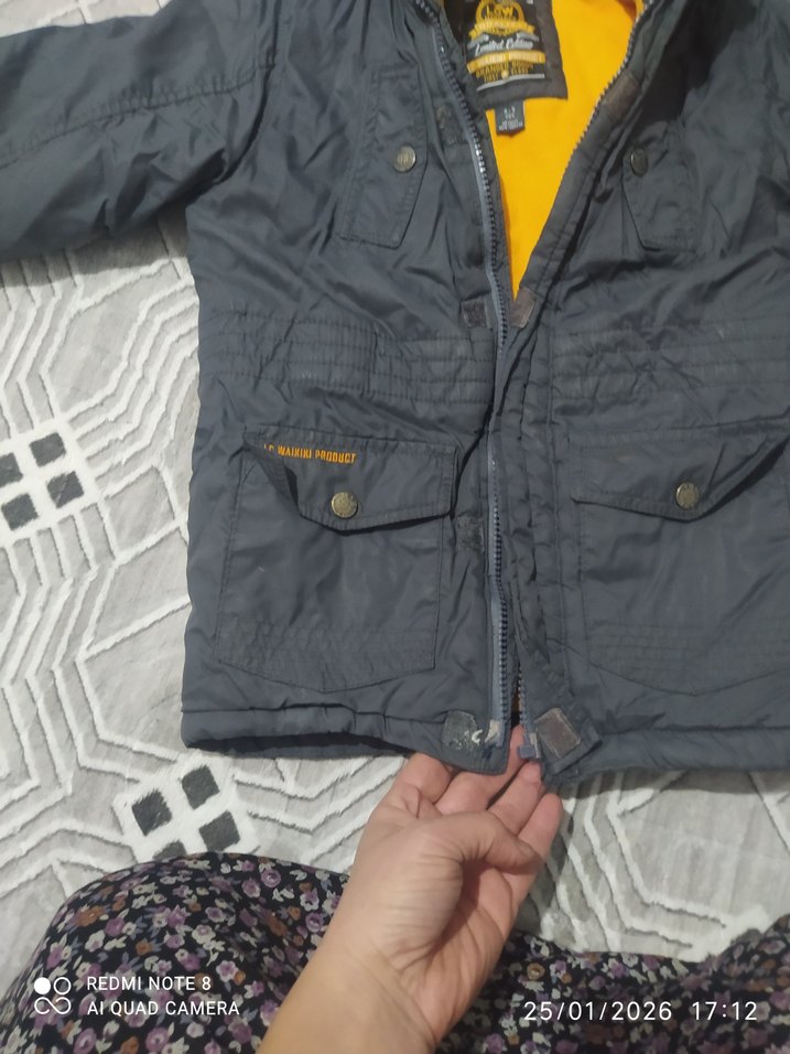 Gri Fermuarlı Erkek Çocuk Mont - Görsel 3