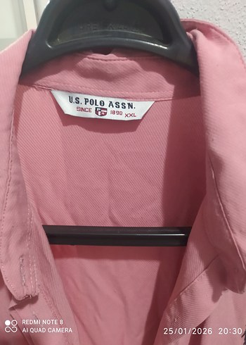 Pembe Düğmeli Uzun Kollu Kadın Gömlek - Görsel 2