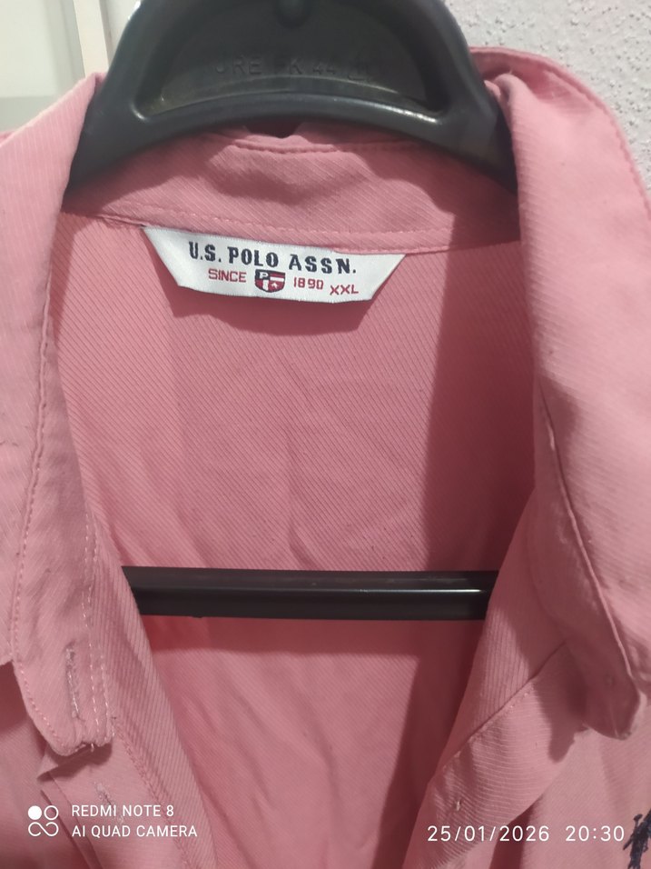 Pembe Düğmeli Uzun Kollu Kadın Gömlek - Görsel 2